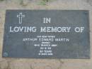 
Arthur Edward MARTIN (Bongo)
20 Aug 1994 aged 60
Toogoolawah Cemetery, Esk shire
