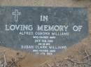 
Alfred Ogborn WILLIAMS
24 Feb 1985
(wife)
Susan Clark WILLIAMS
1 Feb 1988
Toogoolawah Cemetery, Esk shire
