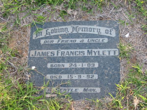 James Francis MYLETT  | b: 24 Jan 1909, d: 15 Sep 1992  | Toogoolawah Cemetery, Esk shire  | 
