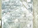 
John Carnegie
d: 23 Sep 1903, aged 66 years
(wife) Helen Carnegie
d: 8 Sep 1903, aged 74 years
Caboolture historic site - Toorbul Cemetery Reserve

