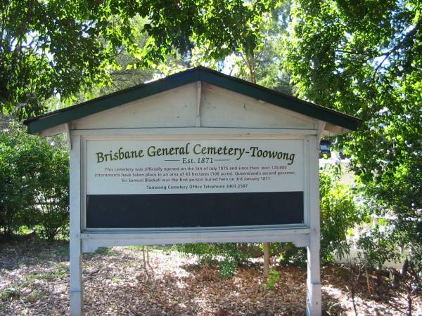 Brisbane General Cemetery (Toowong)  | 