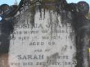 
Joshua JEAYS (late mayor of Brisbane)
d:  11-Mar-1881 aged 69

Sarah JEAYS (wife)
d: 26-Jul-1864 aged 52 (buried at Milton)

Brisbane General Cemetery (Toowong)


