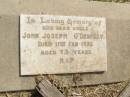 
John Joseph ODEMPSEY,
uncle,
died 11 Feb 1952 aged 73 years;
Upper Freestone Cemetery, Warwick Shire
