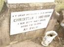 Christian I. MERKER, died 25 May 1943 aged 70 years; Warra cemetery, Wambo Shire 