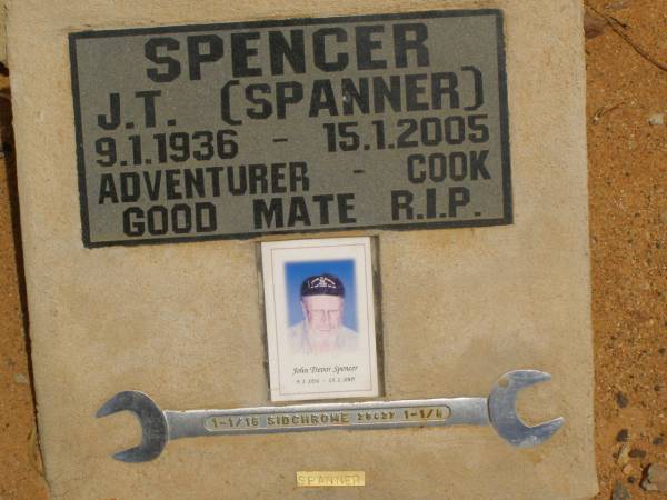 John Trevor (Spanner) SPENCER,  | (b: 9.1.1936, d: 15.1.2005)  | William Creek,  | South Australia  | 
