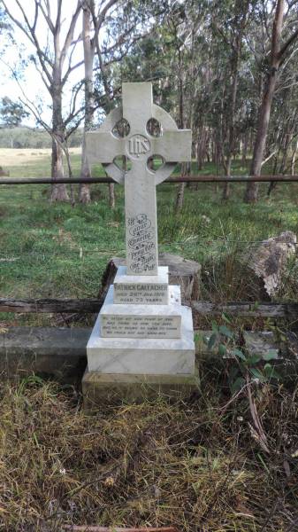 Patrick GALLAGHER  | d: 26 Jan 1916 aged 75  |   | Willsons Downfall cemetery,Tenterfield, NSW  |   | 