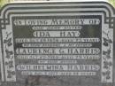 
Ida HAY
24 Oct 1956, aged 75
Laurence G HARRIS
29 Oct 1966, aged 79
Wilhelmina HARRIS
7 Aug 1977, aged 94
Wivenhoe Pocket General Cemetery

