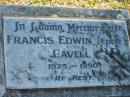 
Francis Edwin (Eddie) CAVELL
b: 1925, d: 1990
Wonglepong cemetery, Beaudesert
