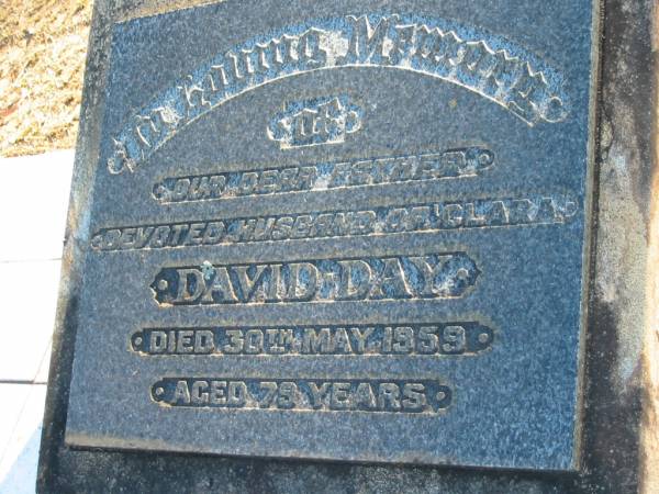 David DAY  | 30 May 1959, aged 79  | Wonglepong cemetery, Beaudesert  | 