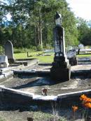 
Agustus PAULUS, wife mother,
died 5 June 1937 aged 60 years;
Mary PAULUS, daughter sister,
died 6 May 1930 aged 30 years;
John PAULUS, father,
died 18 Aug 1951 aged 91 years;
Woodford Cemetery, Caboolture
