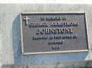 
George Armstrong JOHNSTONE,
drowned Post Office Creek 10-2-1915;
Woodford Cemetery, Caboolture
