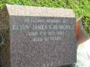 
Kevin James CARMICHAEL,
died 7 Oct 1987 aged 62 years;
Woodford Cemetery, Caboolture
