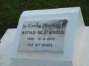 
Arthur Nils WRIEDE,
died 18-8-1976 aged 67 years;
Woodford Cemetery, Caboolture
