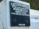 
Allan Henry CHAMBERS, son brother,
died 30 July 1980 aged 26 years;
Woodford Cemetery, Caboolture
