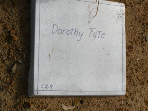 Dorothy Tate  | Woodhill cemetery (Veresdale), Beaudesert shire  |   | 