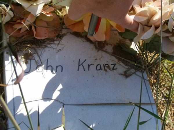 John Kranz  | Woodhill cemetery (Veresdale), Beaudesert shire  |   | 
