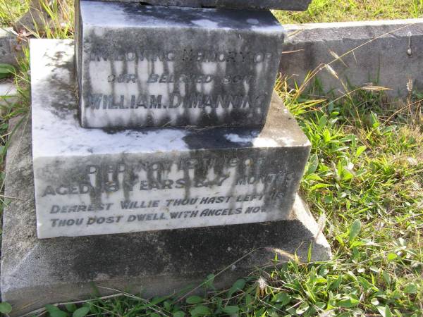 William D Manning  | 12 Nov 1905, aged 16 years 7 months  | Woodhill cemetery (Veresdale), Beaudesert shire  |   | 