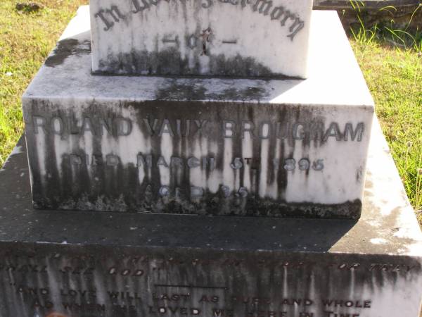 Roland Vaux Brougham  | 5 Mar 1895, aged 35  |   | Woodhill cemetery (Veresdale), Beaudesert shire  |   | 