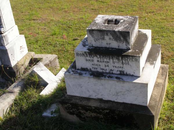 Ronald Graham Carter  | 17 Mar 1909, aged 34  | Woodhill cemetery (Veresdale), Beaudesert shire  |   | 