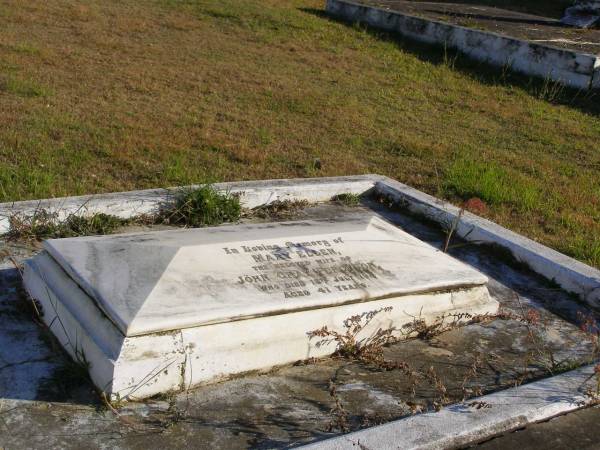 Mary Ellen (Ferguson)  | (wife of John Gray Ferguson)  | 13 Jul 1911,aged 41  | Woodhill cemetery (Veresdale), Beaudesert shire  |   | 