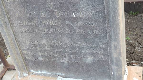 Alice Mary (PERRY)  | daughter of G.K.R. PERRY  | b: 8 Dec 1881  | d: 3 Feb 1886  |   | Yandilla All Saints Anglican Church with Cemetery  |   | 