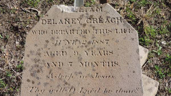 William? Delaney CREAGH  | d:2 Jun 1887 aged 9  |   | Yandilla All Saints Anglican Church with Cemetery  |   |   | 