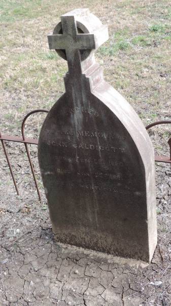 John CALDICOTT  | b: 18 Feb 1880  | d: 22 Jan 1881 aged 10 mo, 3 weeks  |   | Yandilla All Saints Anglican Church with Cemetery  |   |   | 