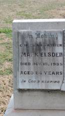 
Mark ELSDEN
d: 19 Nov 1935 aged 84

Catherine ELSDEN
d: 12 Jan 1932 aged 80

Yandilla All Saints Anglican Church with Cemetery

