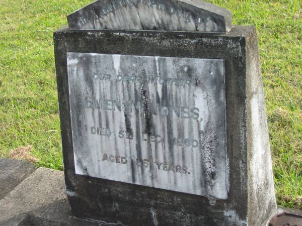 Ellen M JONES  | d: 5 Dec 1960 aged 66  |   | Yandina Cemetery  |   | 