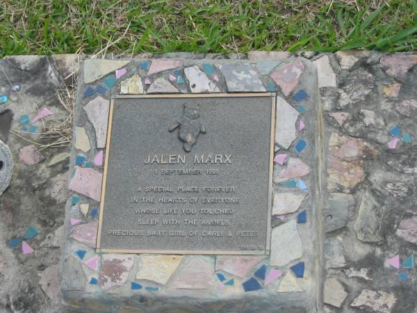 Jalen MARX  | d: 1 Sep 1995  | daughter of Carly and Peter MARX  |   | Yandina Cemetery  |   | 