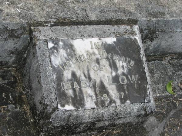 (baby) LOW  | d: 17 Sep 1937  |   | Yandina Cemetery  |   | 