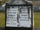 Frans Ivar NYMAN d: 10 Aug 1941 aged 85  Nathalia NYMAN d: 14 Apr 1955 aged 94  Yandina Cemetery  