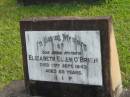 Elizabeth Ellen O'BRIEN d: 13 Sep 1943 aged 59  Yandina Cemetery  