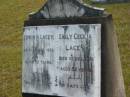 Edwin H LACEY d: 9 Oct 1937 aged 62  Emily Cecilia LACEY d: 1 Dec 1954 aged 82  Yandina Cemetery  
