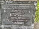 Birt F HEWITT d: 20 Jan 1961 aged 78  Ella HEWITT d 1 Jun 1978 aged 88  Yandina Cemetery  