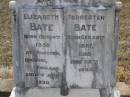 
Elizabeth BATE,
born 14 Oct 1858 Runcorn Cheshire England,
died 7 June 1930;
Forrester BATE,
born 28 Sept 1857 died 28 June 1943;
Yangan Anglican Cemetery, Warwick Shire
