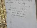 
Emma E. HOIBERG,
daughter of Peter J. & M. HOIBERG,
died 2 Jan 1906 aged 31 years;
Maria HOIBERG,
wife of Peter HOIBERG,
died 22? Sept 1923 aged 78 years;
Yangan Anglican Cemetery, Warwick Shire
