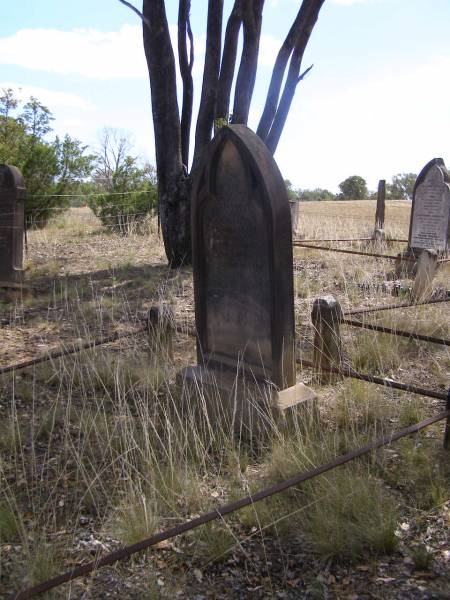 William KYNOCH,  | died 5 Sept 1900 aged 50 years;  | Yangan Presbyterian Cemetery, Warwick Shire  | 