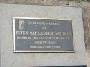 
Peter Alexander GAUTREY,
died 9 Oct 2002 age 79 years;
Yarraman cemetery, Toowoomba Regional Council
