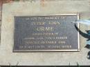 
Peter John ORME,
father of Jaydon, Liam, Zane & Kerrod,
died 31 Dec 2006;
Yarraman cemetery, Toowoomba Regional Council
