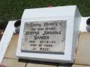 
Bertha Johanna SANDER,
mother,
died 24-6-83 aged 80 years;
Yarraman cemetery, Toowoomba Regional Council
