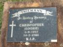 
Christopher (Goobie) THIEMANN,
6-9-1957 - 14-2-1984;
Yarraman cemetery, Toowoomba Regional Council
