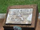 
Elizabeth Wilhelmina DIOTH,
mother,
died 18 Jan 1974 aged 77 years;
Yarraman cemetery, Toowoomba Regional Council
