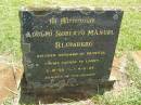 
Adolfo Roberto Manuel BLOMBERG,
husband of Patricia,
father of Larry,
2-10-29 - 4-11-84;
Yarraman cemetery, Toowoomba Regional Council
