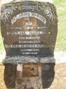 
Thelma HARLAND,
wife mother,
1901 - 1963;
George Robert HARLAND,
1897 - 1975;
Yarraman cemetery, Toowoomba Regional Council
