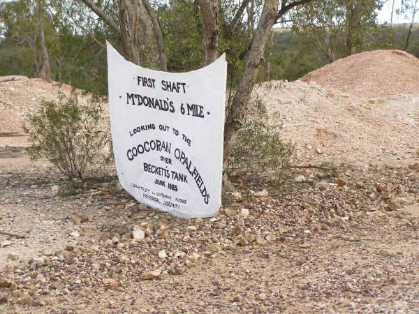 Out on the opal fields,  | Lightning Ridge,  | New South Wales  | 