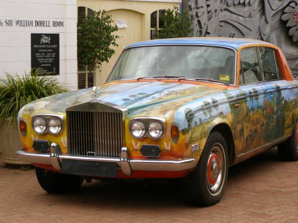 Pro Hart art gallery  | with painted Rolls Royce,  | Broken Hill,  | New South Wales  | 