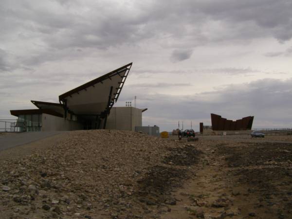 Memorial and restaurant on top of the slag heap,  | Broken Hill,  | New South Wales  | 
