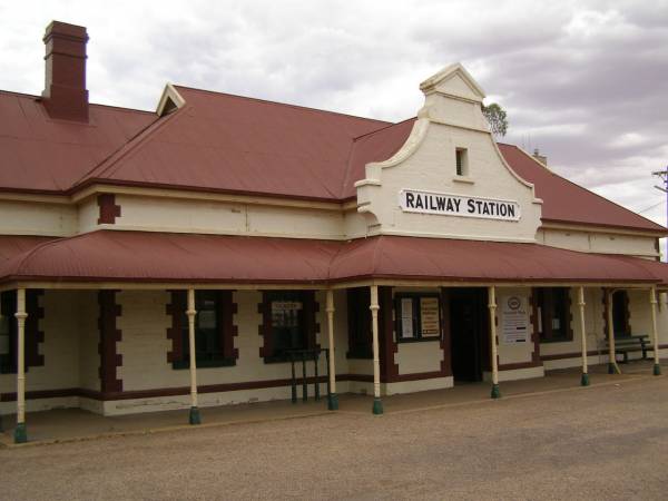 Railway station, This sandstone building built 1915 to replace original weatherboard.  | Quorn,  | South Australia  | 
