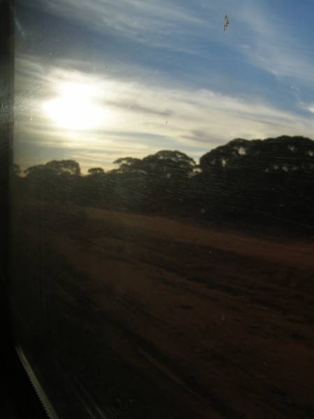 Sunset, Western Australia,  | taken from the Indian Pacific  | 